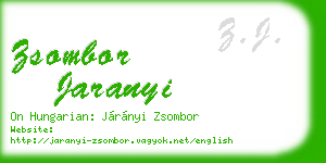 zsombor jaranyi business card