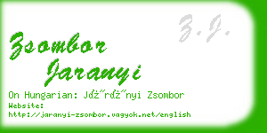 zsombor jaranyi business card